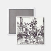 Christopher trug den Säugling Christus, 1511 Magnet (Vorderseite/Rückseite)