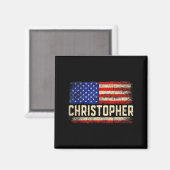 Christopher Vorname Shirt Christopher Name Amer Magnet (Vorderseite/Rückseite)