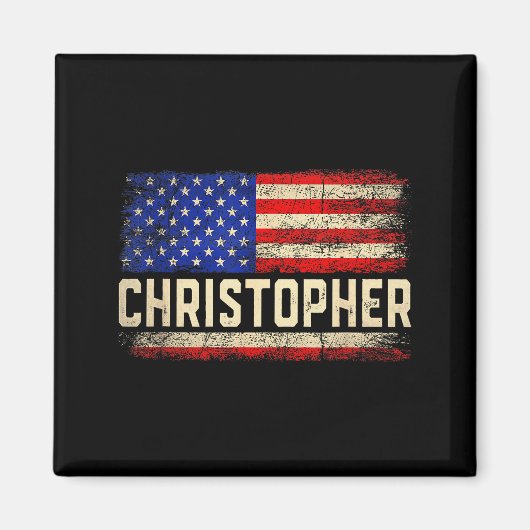 Christopher Vorname Shirt Christopher Name Amer Magnet (Vorne)