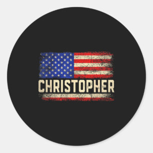 Christopher Vorname Shirt Christopher Name Amer Runder Aufkleber