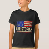 Christopher Vorname-Shirt Christopher Name Amer T-Shirt (Vorderseite)