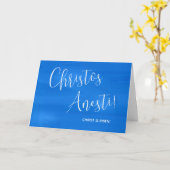 Christos Anesti! Christus ist Risen! Blue Card Karte (Gelbe Blume)