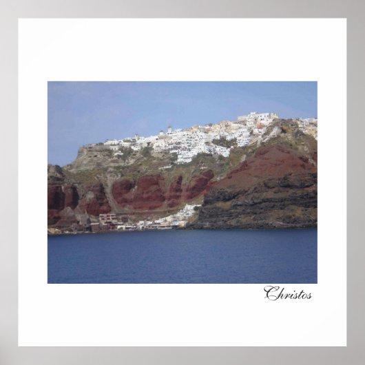 Christos Santorini Oia Poster (Vorne)