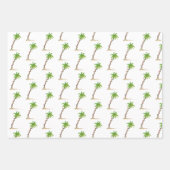 Christpalme Trem Tropischer Strand Wasserfarbe Geschenkpapier Set (Vorderseite 3)