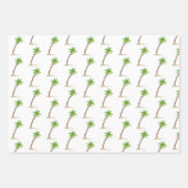 Christpalme Trem Tropischer Strand Wasserfarbe Geschenkpapier Set (Vorderseite 2)