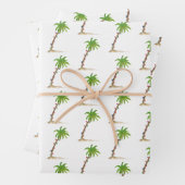 Christpalme Trem Tropischer Strand Wasserfarbe Geschenkpapier Set (Beispiel)