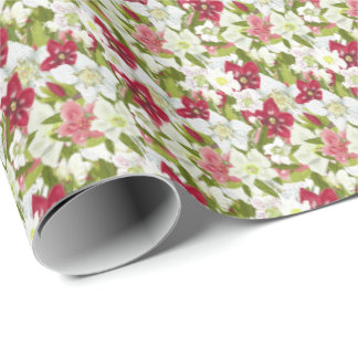 Christrosen-Anemonen-Blumen Geschenkpapier