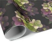 Christrosenblüten Botanisches Geschenkpapier (Rolleneckpunkt)