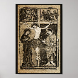Christ's Crucifixion in Sepia | Poster