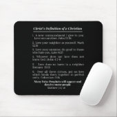 Christ's Definition Of A Christian Bible Verse Eva Mousepad (Mit Mouse)