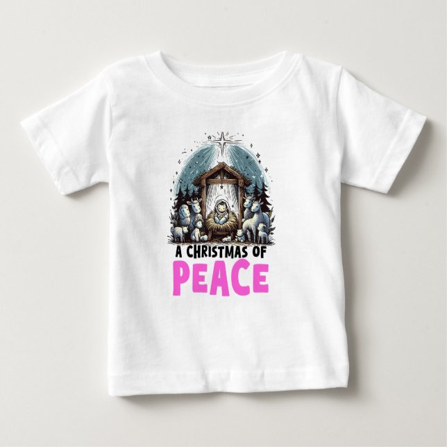 Christ's Nativity : A Christmas of Peace Baby T-shirt (Vorderseite)