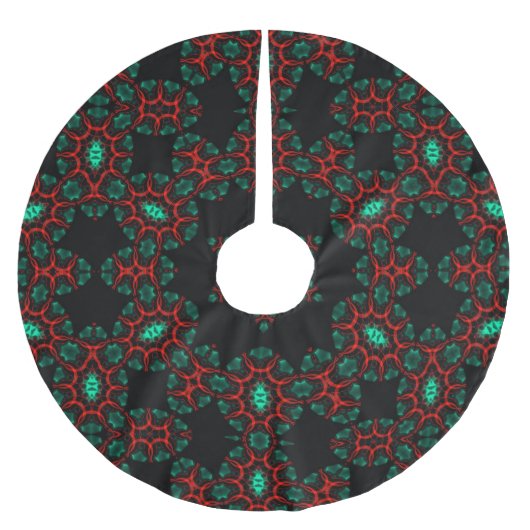 Christstachligrün Polyester Weihnachtsbaumdecke (Vorderseite)