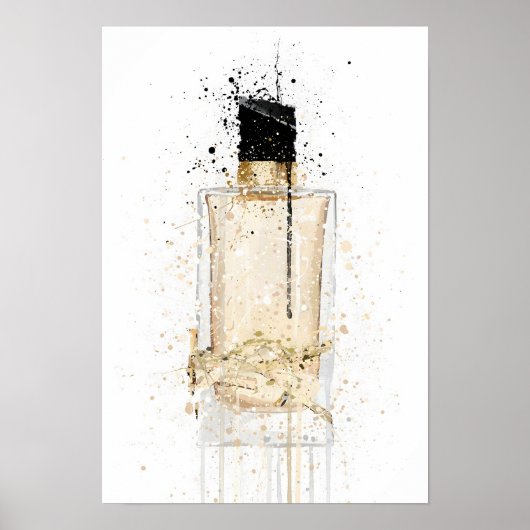 Christstagsgeschenk-Duftflasche 'Platinum Gold' Poster (Vorne)