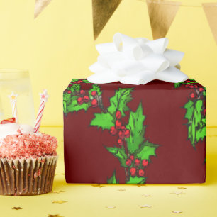 Christsternen-Kranz-Vektor-Kunst Geschenkpapier