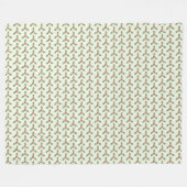 Christsternenmuster Grüne Stechpalme Rote Beeren Fleecedecke (Vorderseite (Horizontal))