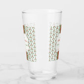 Christsternenmuster Grüne Stechpalme Rote Beeren Glas (Links)