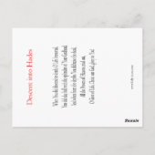 Christus Abstieg in die Hades-Gebetskarte Postkarte (Rückseite)