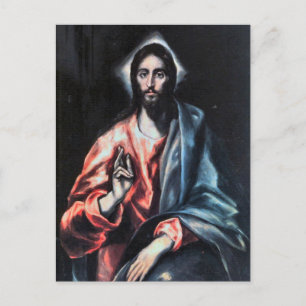Christus als Erlöser von El Greco Postkarte