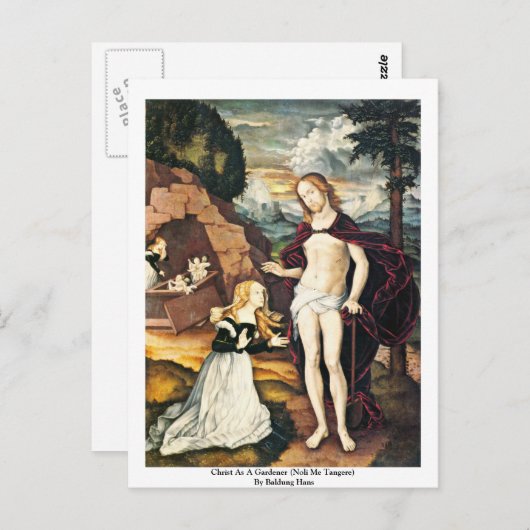 Christus als Gärtner (Noli Me Tangere) Postkarte (Vorne/Hinten)