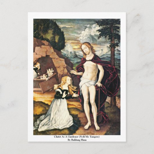 Christus als Gärtner (Noli Me Tangere) Postkarte (Vorderseite)
