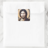 Christus als Herrscher von allen Quadratischer Aufkleber (Tasche)