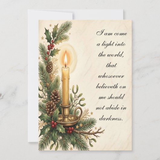Christus als Licht Weihnachtskarte Karte (Vorderseite)