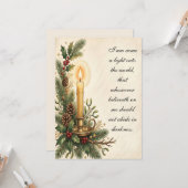 Christus als Licht Weihnachtskarte Karte (Vorderseite/Rückseite Beispiel)