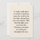 Christus als Licht Weihnachtskarte Karte (Rückseite)