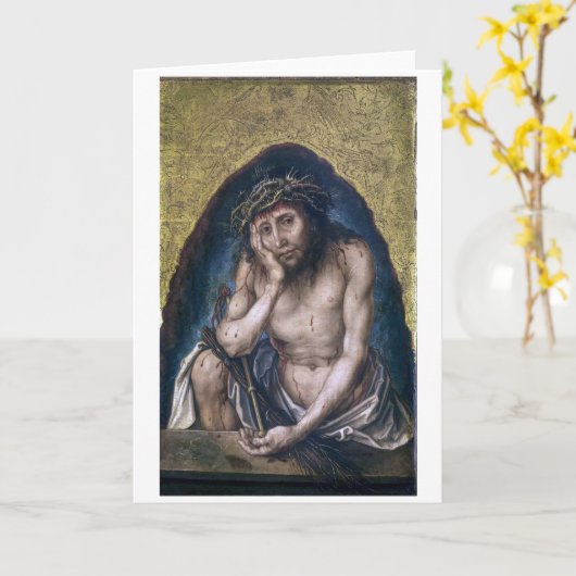 Christus als Mann der Trauern | Albrecht Dü rer | Karte (Gelbe Blume)