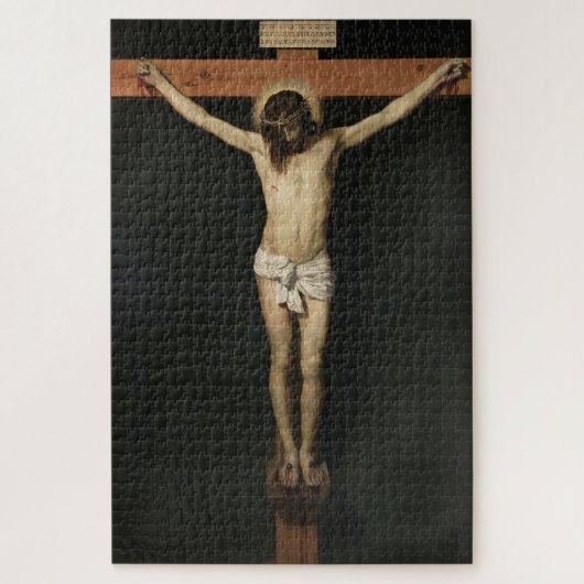 Christus am Kreuz (Glaube) (Velazquez) gekreuzigt Puzzle (Vertikal)