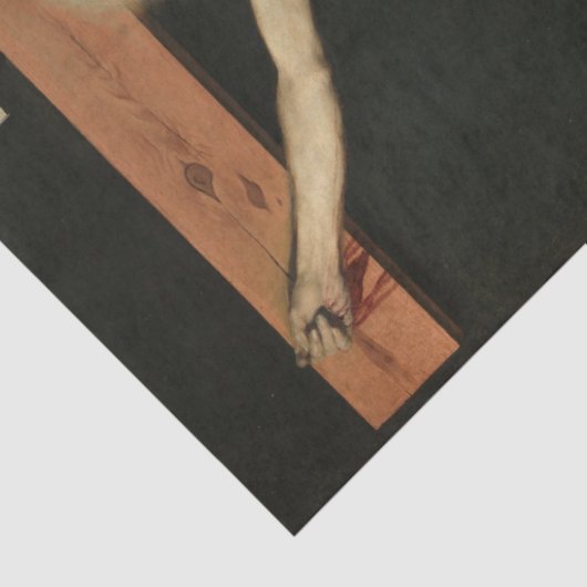 Christus am Kreuz (Glaube) (Velazquez) gekreuzigt Seidenpapier (Detail)