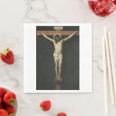Christus am Kreuz (Glaube) (Velazquez) gekreuzigt Serviette (Beispiel)
