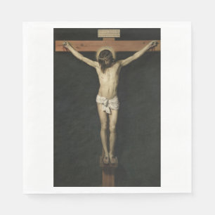 Christus am Kreuz (Glaube) (Velazquez) gekreuzigt Serviette