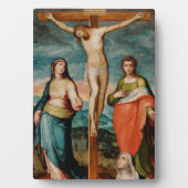Christus am Kreuz mit Heiligen Fotoplatte (Vorderseite)