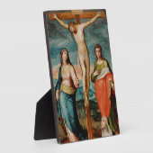 Christus am Kreuz mit Heiligen Fotoplatte (Seite)