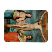 Christus am Kreuz mit Heiligen Magnet (Horizontal)