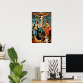 Christus am Kreuz mit Heiligen Poster (Heimbüro)