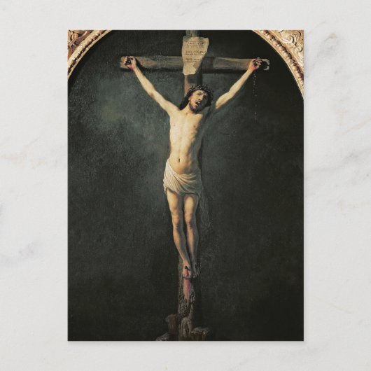 Christus am Kreuz Postkarte (Vorderseite)