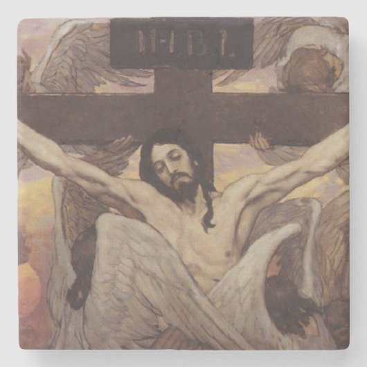 Christus am Kreuz Steinuntersetzer (Vorderseite)