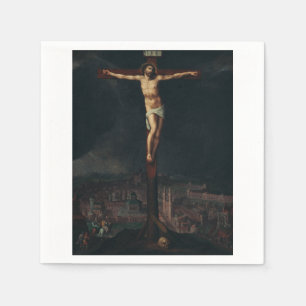 Christus am Kreuz von Gillis Mostaer Serviette