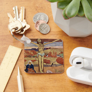 Christus am Kreuz von Paul Gauguin, Vintage Fine A Schlüsselanhänger