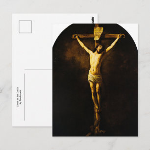 Christus am Kreuz von Rembrandt Postkarte