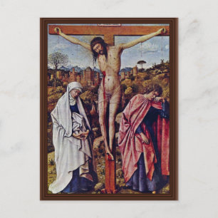 Christus am Kreuz zwischen Maria und Johannes von Postkarte