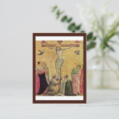 Christus am Kreuz zwischen Mary und John Postkarte (Stehend Vorderseite)