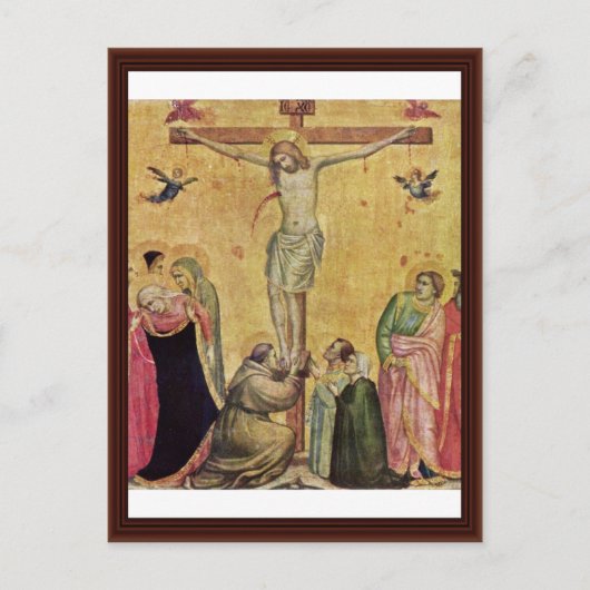 Christus am Kreuz zwischen Mary und John Postkarte (Vorderseite)