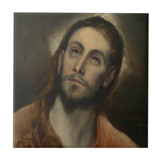 Christus an Gebet, 1585-87 (Öl auf Leinwand) Fliese (Vorderseite)