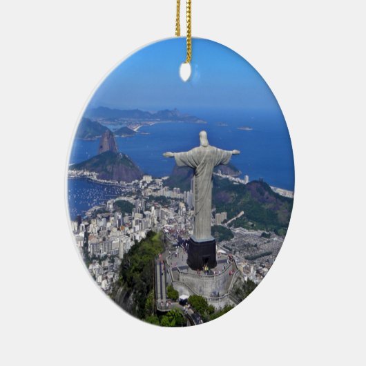 CHRISTUS AUF CORCOVADO BERG KERAMIKORNAMENT (Rechts)