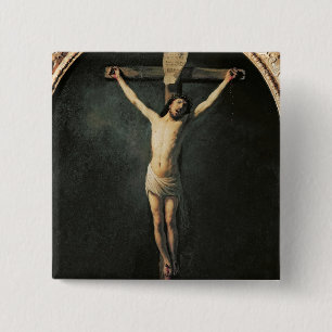 Christus auf dem Kreuz Button