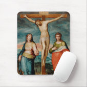 Christus auf dem Kreuz mit Heiligen Mousepad (Mit Mouse)