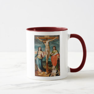 Christus auf dem Kreuz mit Heiligen Tasse